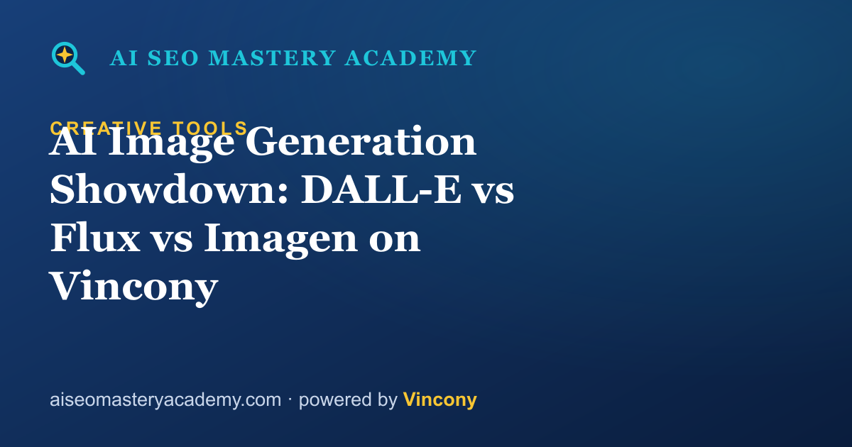 AI Image Generation Showdown: DALL-E vs Flux vs Imagen on Vincony — AI SEO Mastery Academy